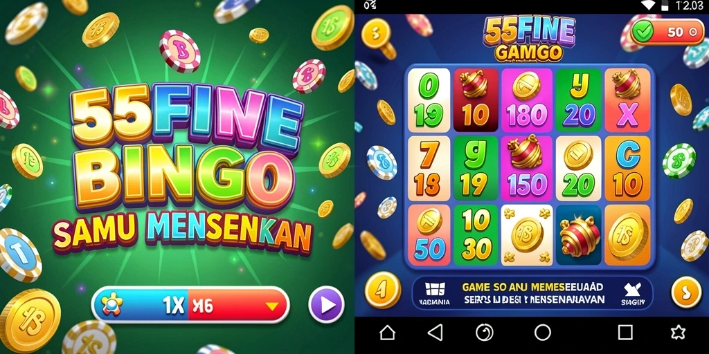 Screenshot utama menunjukkan gameplay seru di 55FIVE.