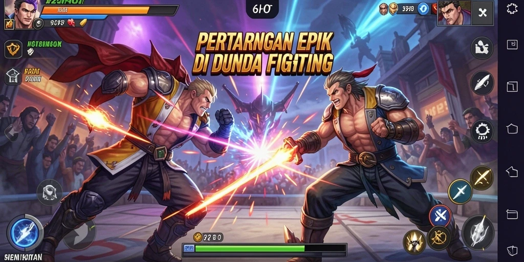 Screenshot gameplay 62HOT yang menggambarkan aksi pertarungan seru.