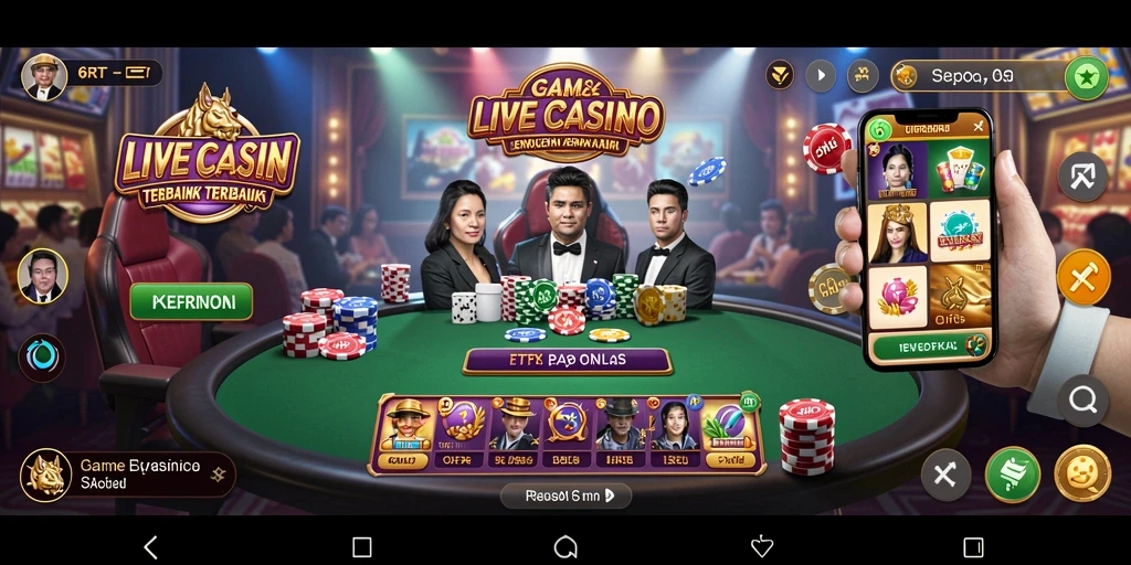 Tampilan gameplay <strong>6RT</strong> Live Casino yang mendebarkan dan interaktif.