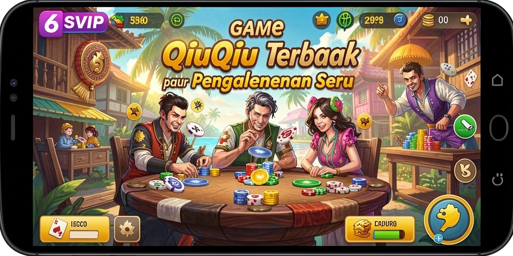 Tampilan gameplay seru dari 6SVIP yang menggambarkan permainan QiuQiu.