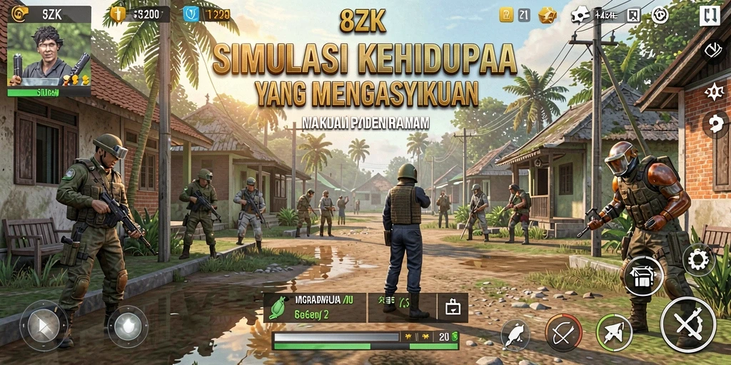 Tampilan gameplay <strong>8ZK</strong> yang menarik dengan karakter dan lingkungan hidup.