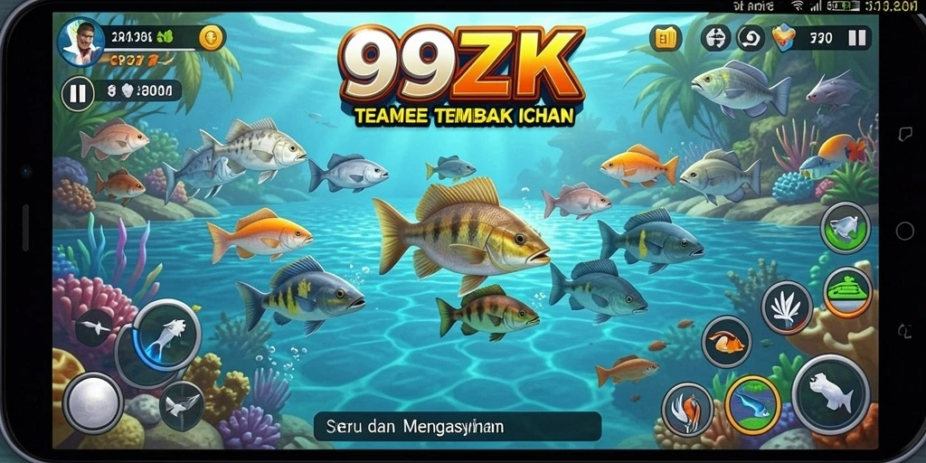 Gameplay menarik dari 99ZK saat menangkap ikan.