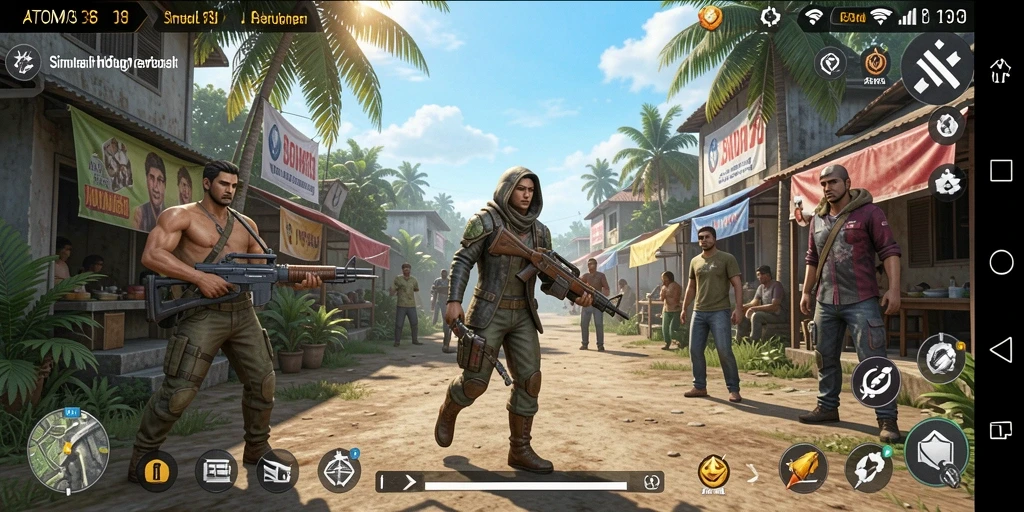 Tampilan gameplay ATOM138 yang mengasyikkan dan interaktif.