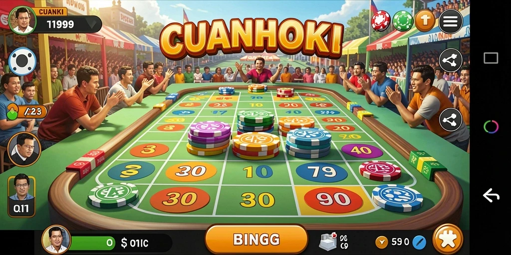 Tampilan gameplay seru dan interaktif di CUANHOKI.