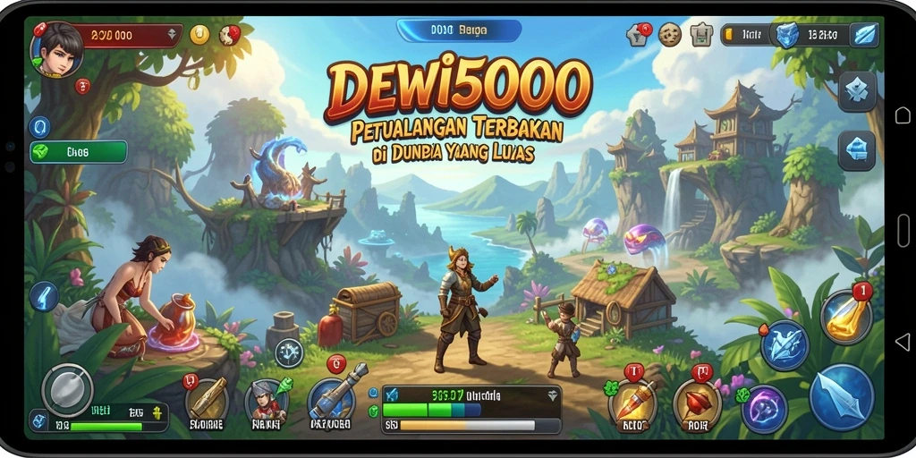 Tampilan gameplay DEWI5000 yang memukau dalam dunia Open World.