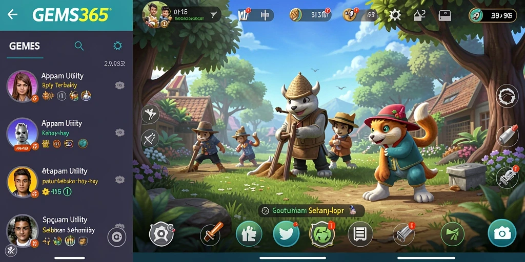 Tampilan antarmuka GEMS365 dengan fitur-fitur Utility yang intuitif.