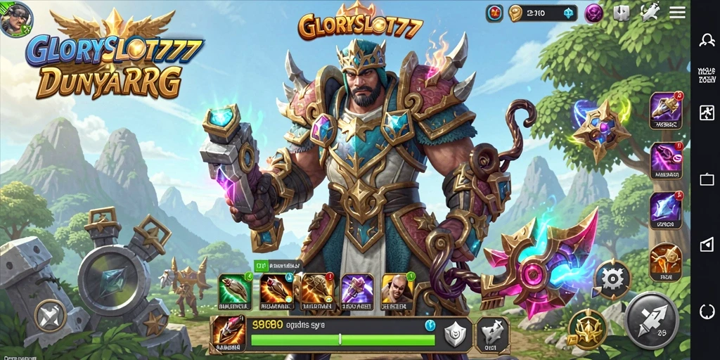 Tampilan gameplay RPG yang mengasyikkan di GLORYSLOT777.