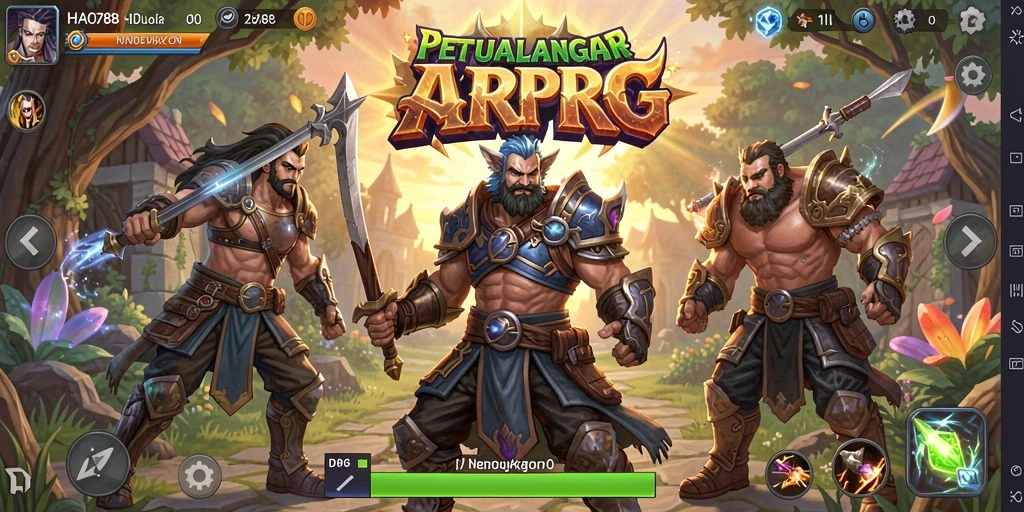 Screenshot HAO788 menunjukkan aksi seru dalam pertempuran ARPG.