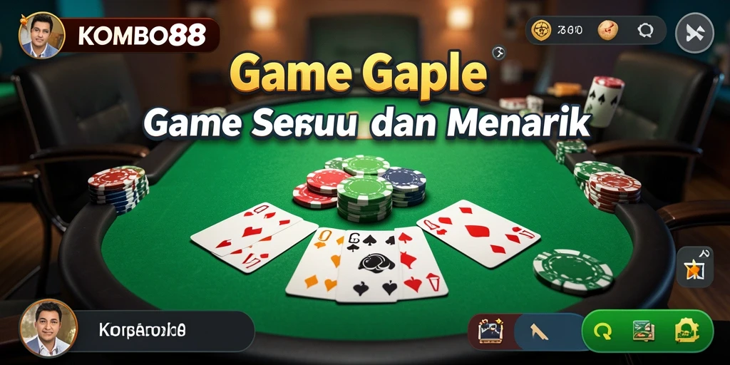 Tampilan gameplay seru Gaple di KOMBO88.
