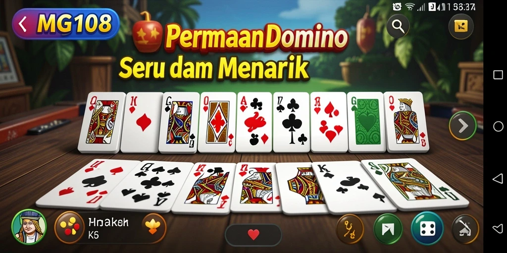 Tampilan gameplay Domino yang menarik di MG108.
