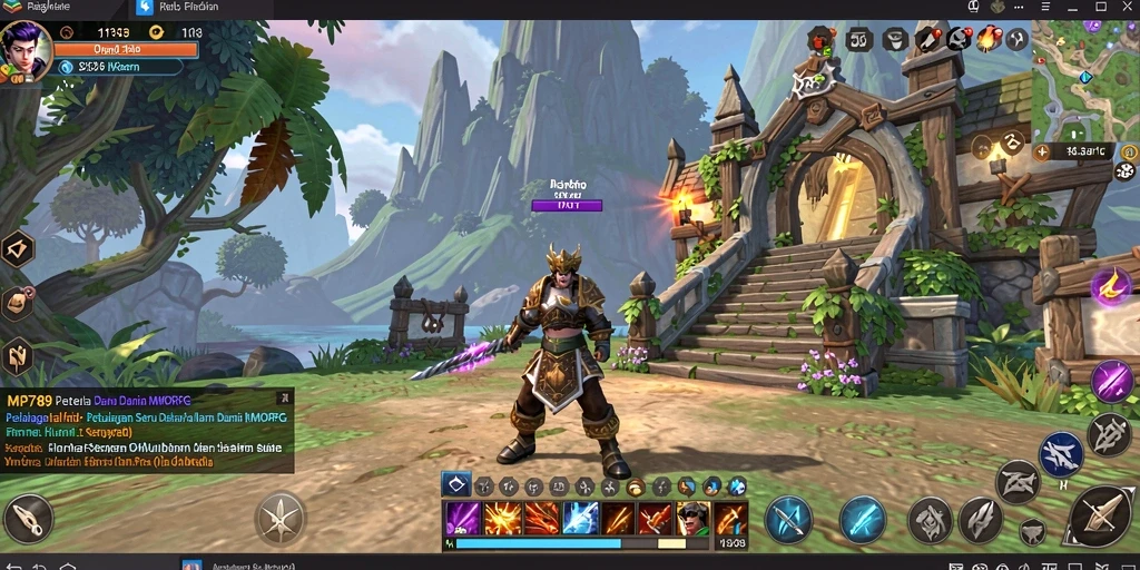 Screenshot utama MVP789 menampilkan aksi pertempuran seru dalam dunia MMORPG.