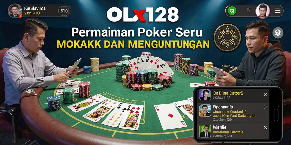 Tampilan gameplay Poker yang mendebarkan dan penuh strategi.