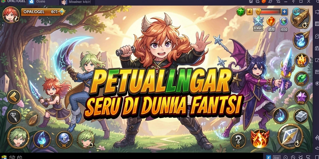 Tampilan gameplay OPALTOGEL dengan karakter anime yang hidup.