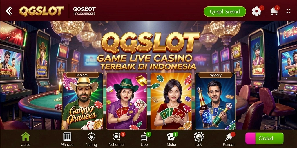 Tangkapan layar QQSLOT menampilkan gameplay Live Casino yang mendebarkan.