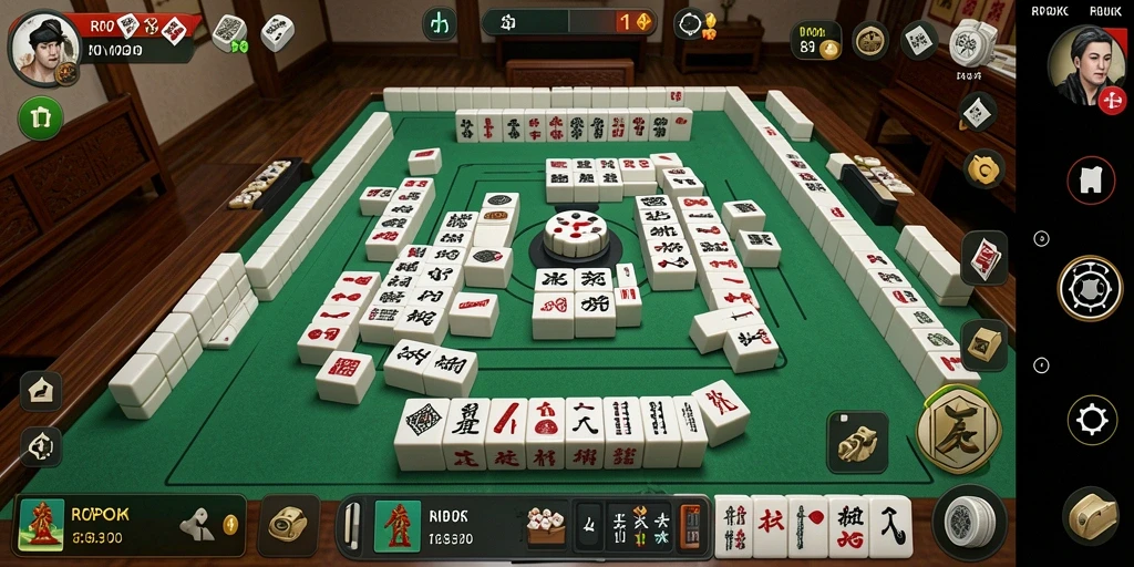 Tampilan gameplay RPOK yang menarik dan menantang di Mahjong.