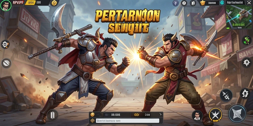 Gameplay seru RPVIP8 saat beraksi di medan tempur Battle Royale.