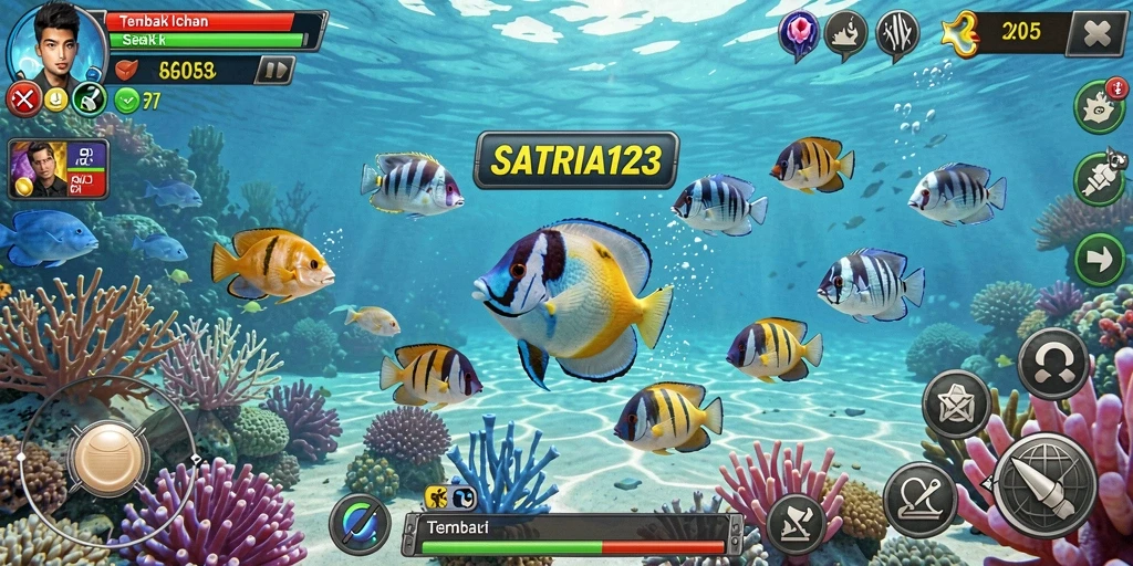 Gameplay menarik dari SATRIA123 saat menangkap ikan.