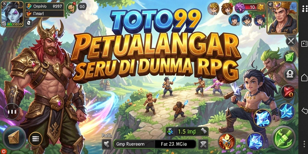 Screenshot TOTO99 menampilkan aksi pertarungan RPG yang intens.
