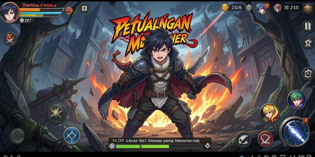 Tampilan gameplay ZK7 yang memukau dengan karakter Anime yang hidup.